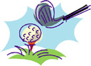 golf ball on tee 