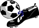 soccer ball and cleat 