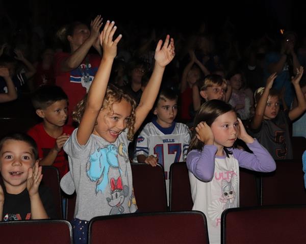 Students cheering