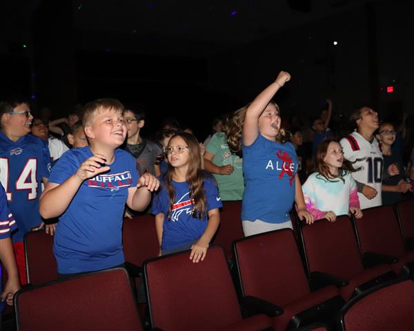 Cheering students