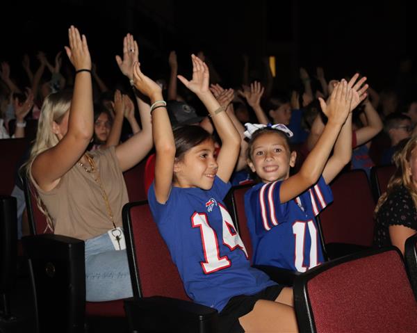 Students cheering