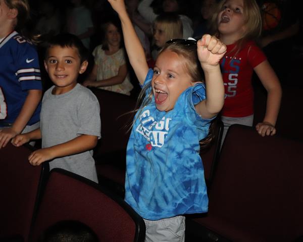 Student cheering