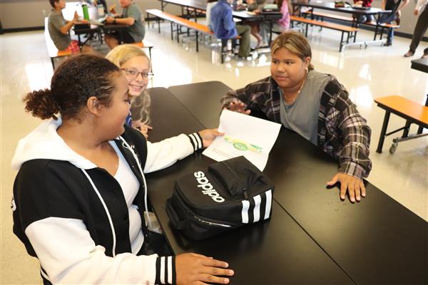 Students using conversation starters
