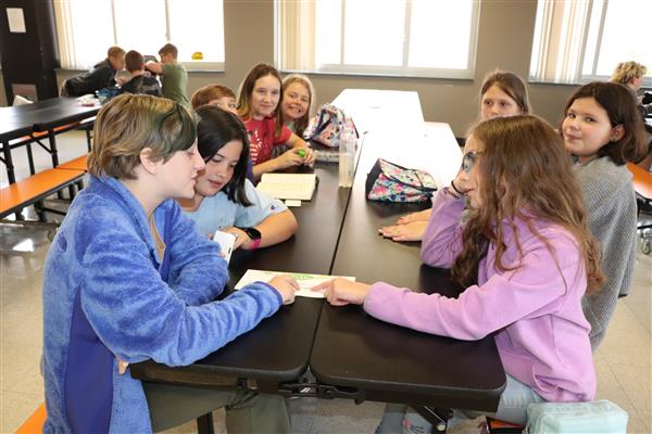 Students using conversation starters