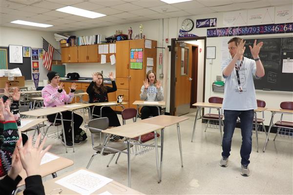 Learning Jingle Bells in sign language!