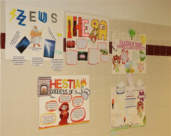 Posters in the hallways