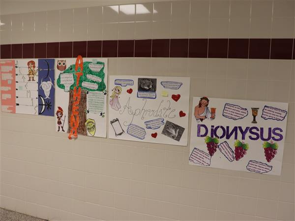 Posters in the hallways