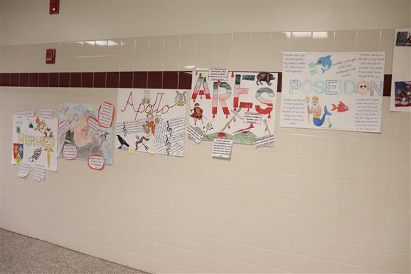 Posters in the hallways