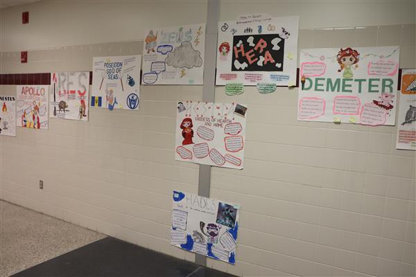 Posters in the hallways
