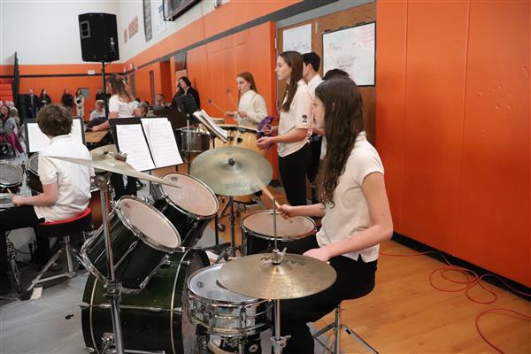 MS Jazz Band percussionists