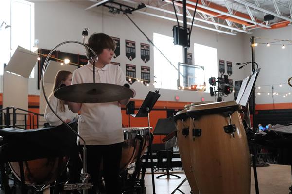 7th & 8th Grade Concert Band percussionist