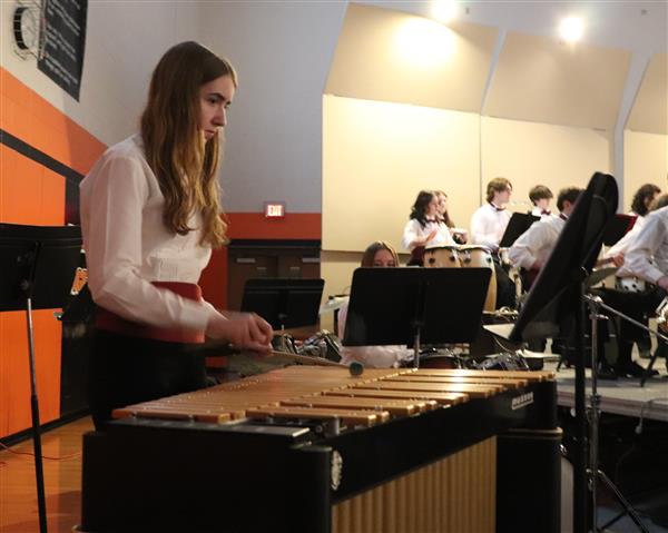 HS Jazz Band percussionist
