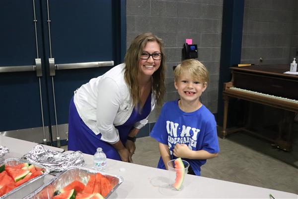 Miss Foster with student