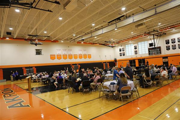 wide view of Gym 1 with guests