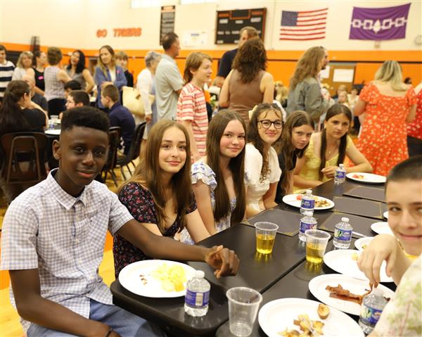 Friends at the table