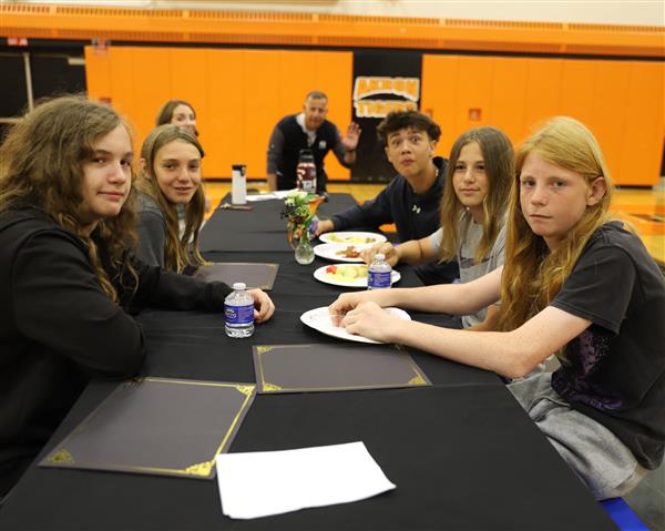 Friends at the table